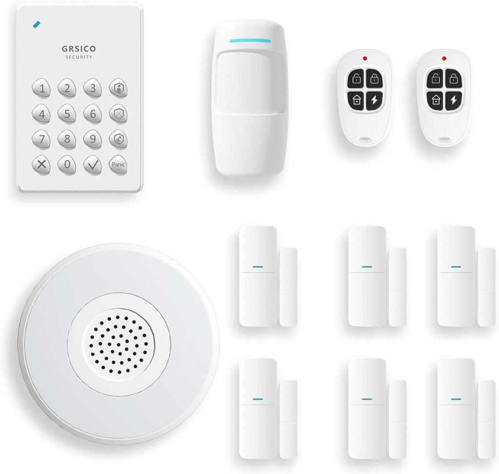 Alarm System for Home Security, GRSICO Wireless Home Alarm Kit 11 Piece