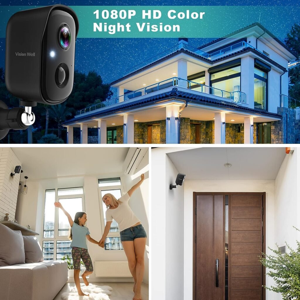 Amazon.com : Security Cameras Wireless Outdoor, 1080P Battery Powered AI Motion Detection Spotlight Siren Alarm WiFi Surveillance Indoor Home Camera, Color Night Vision, 2-Way Talk, Waterproof, Cloud/SD Storage : Electronics