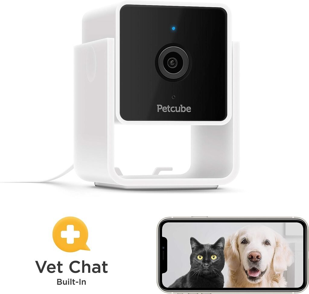 Petcube Cam Indoor Home Security Camera with 1080p HD Video, Two-Way Audio, Motion Detection, and Phone App, Night Vision Wi-Fi Camera for Apartment Security, Video Baby Monitor, Pet Camera (2pack)