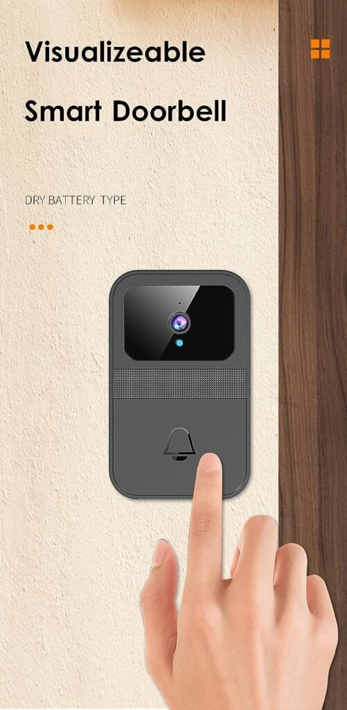 PUVMENQIN Smart WiFi Video Doorbell with Free Chime, Night Vision, 2-Way Audio, and Free Cloud Storage
