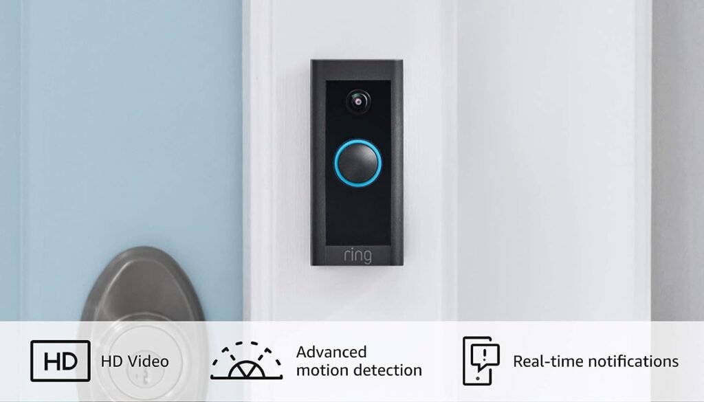 Ring Video Doorbell Wired – Convenient, essential features in a compact design, pair with Ring Chime to hear audio alerts in your home (existing doorbell wiring required)