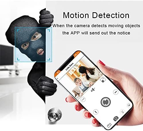 WIFI Home Security Camera Wireless Indoor Surveillance Camera 1080P HD With Night Vision Function, Motion Detection and Phone Application built-in battery cat and dog camera for home security pets