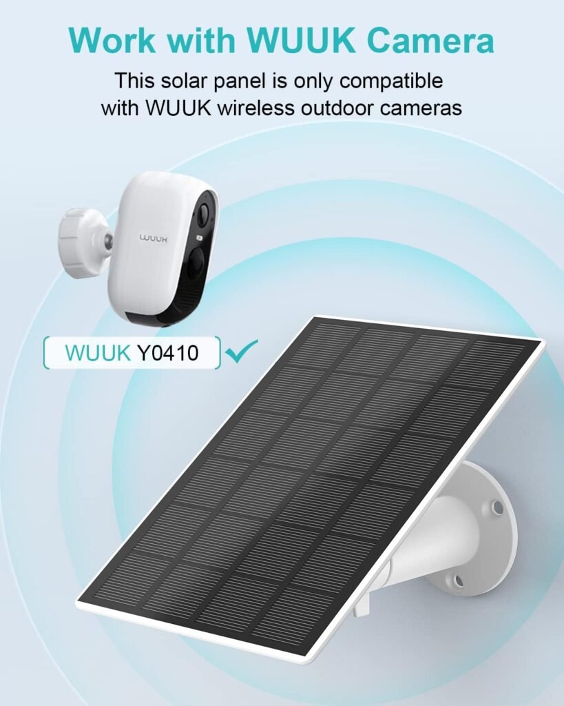 WUUK Home Security Camera System, 2pcs WiFi Security Cameras Wireless Outdoor with a 32GB Base Station + 1pcs Add-on Camera + 1pcs Solar Panel, No Monthly Fee, Works with Google Assistant  Alexa